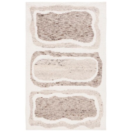 Safavieh 8 x 10 ft. Casablanca Hand Knotted Rectangle Area Rug Ivory & Brown CSB549T-8